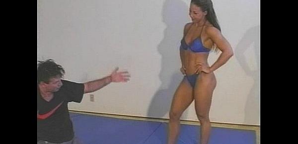  Mixed Wrestling with Fitness Model Charlene Rink part 3